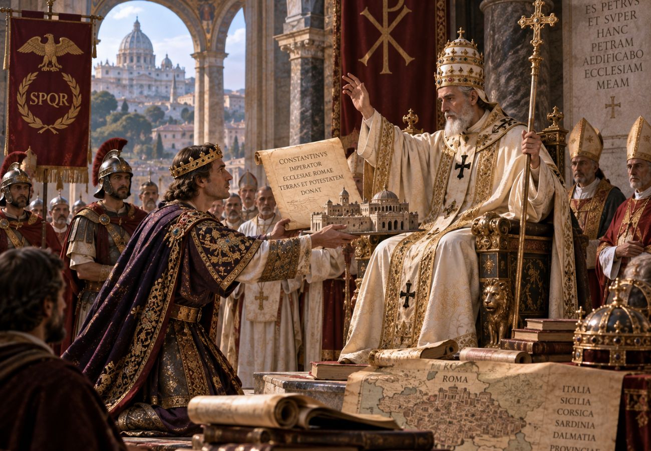 Donazione di Costantino nascita dello Stato pontificio