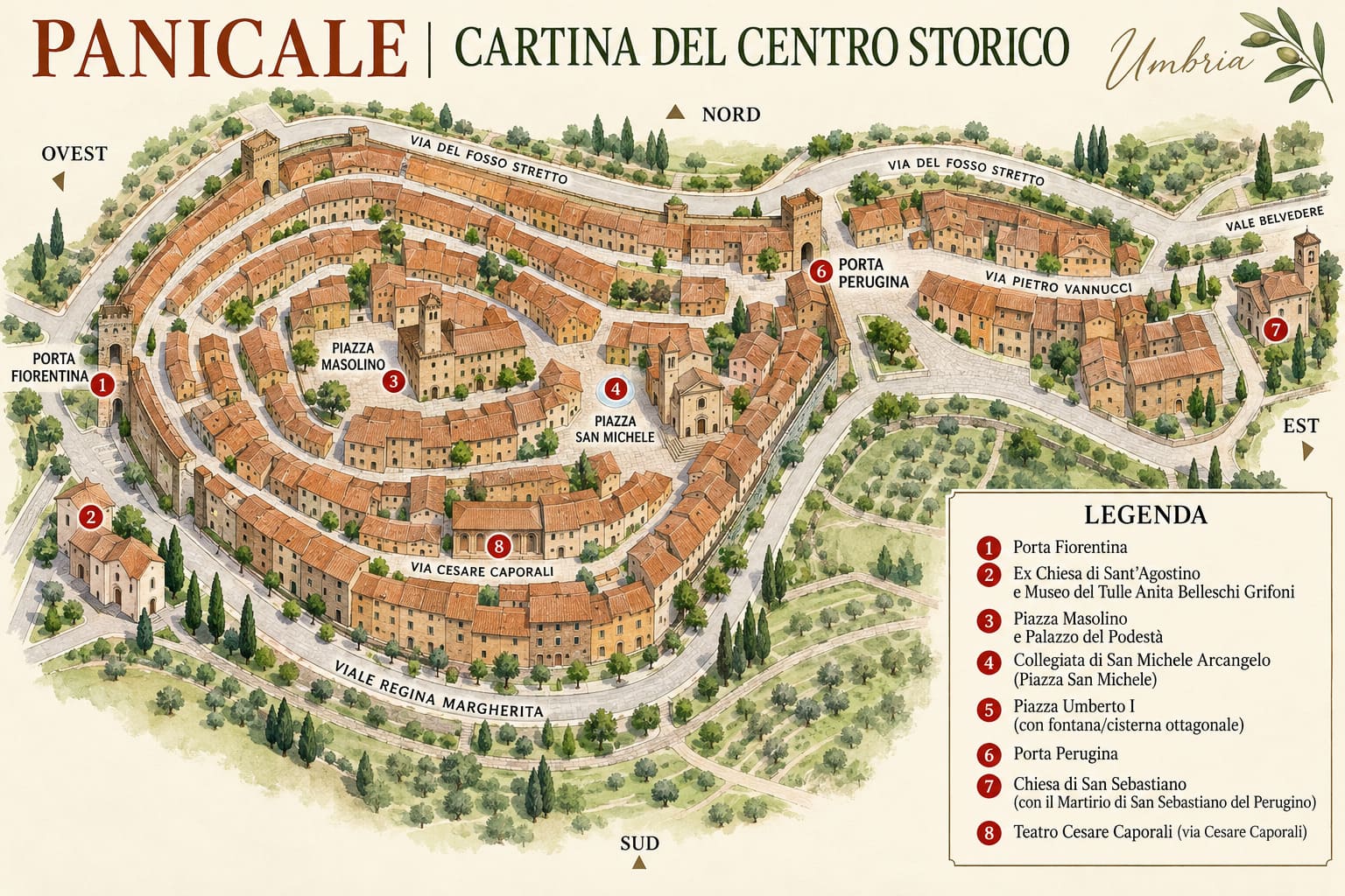 Panicale mappa