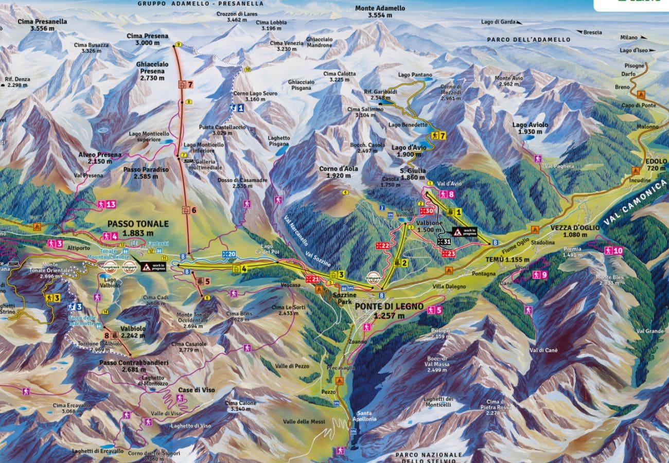 mappa ponte di legno